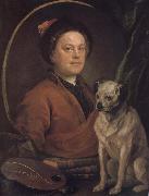 William Hogarth, The artist and his dog